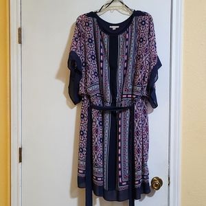 Women's dress blue and pink